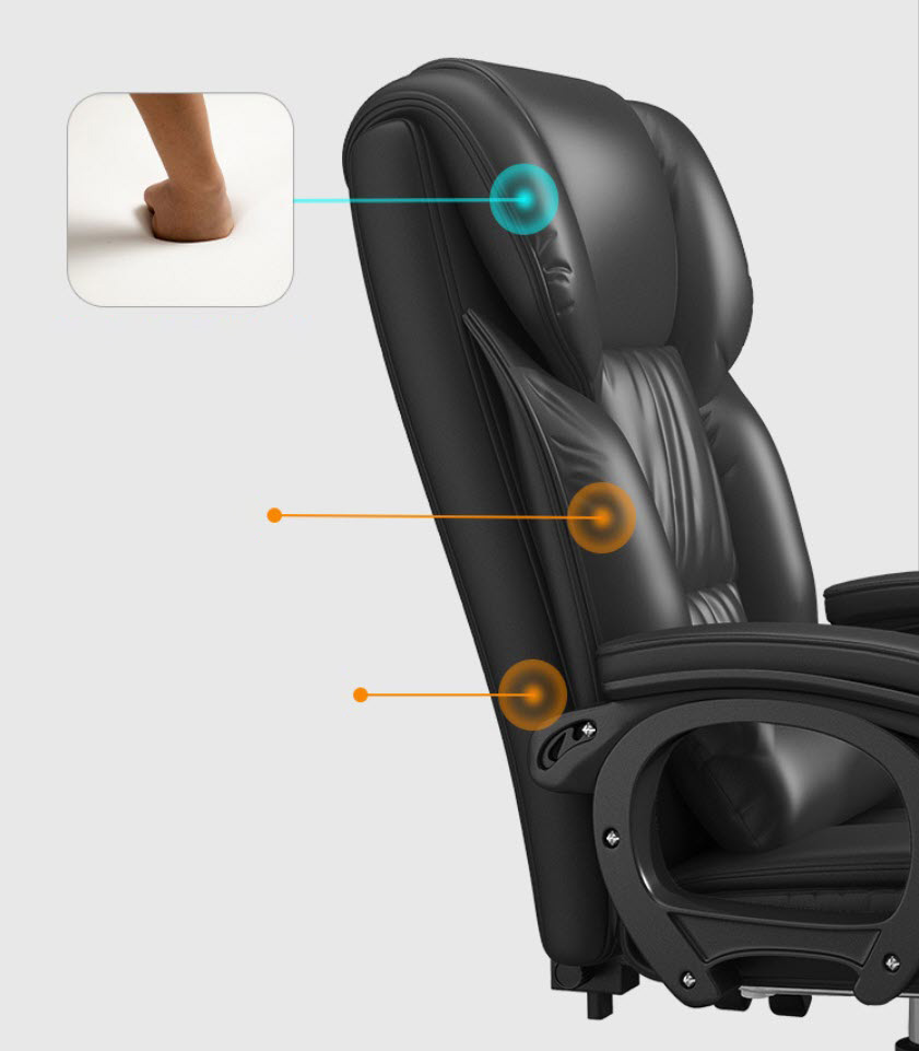 Ghế văn phòng ghế CEO Lectra JT509 ngả lưng 150 độ có gác chân
