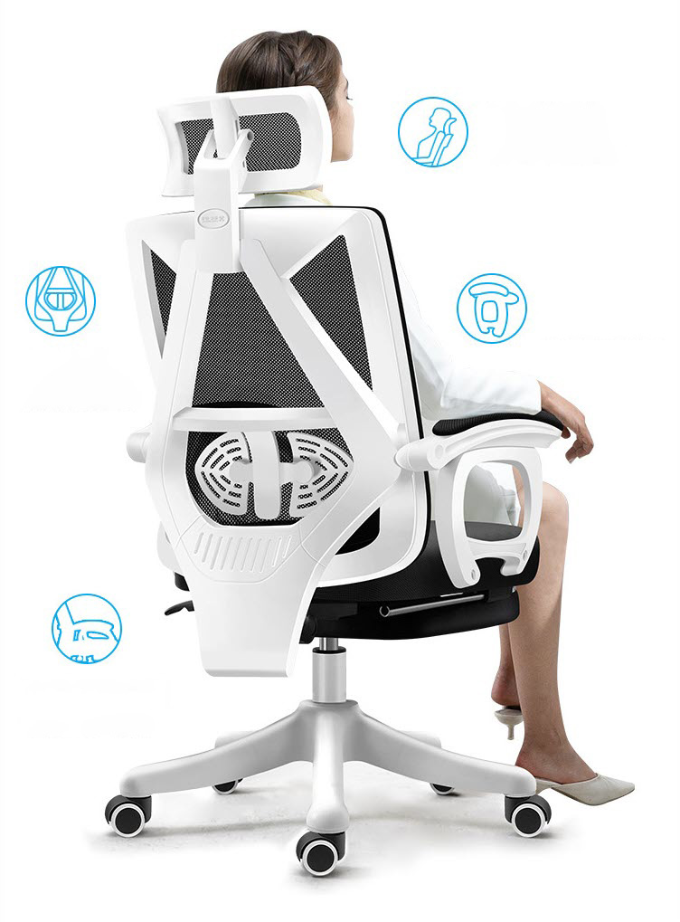 Ghế văn phòng ghế làm việc mặt lưới Lectra JT960 ngả lưng 135 độ có gác chân