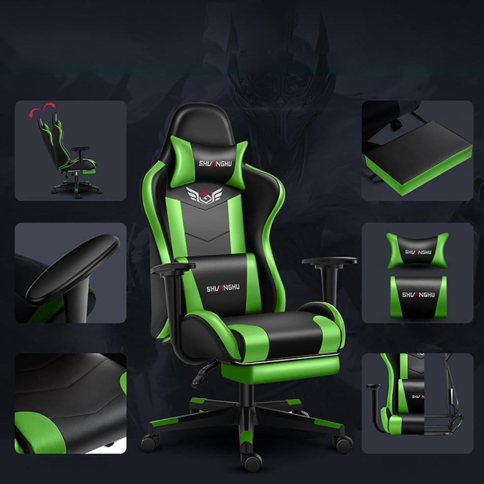 Ghế gaming ghế streamer Lectra JT103 ngả lưng 150 độ có gác chân
