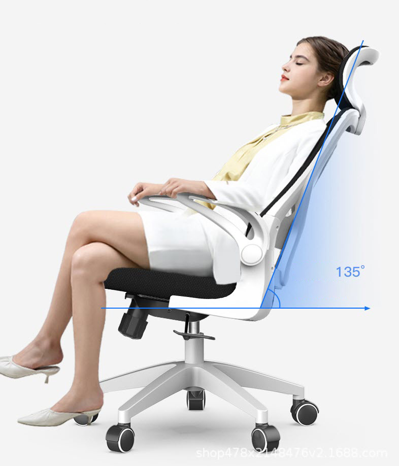Ghế văn phòng ghế làm việc mặt lưới Lectra JTT05 ngả lưng 135 độ mặt ngồi đệm cao su