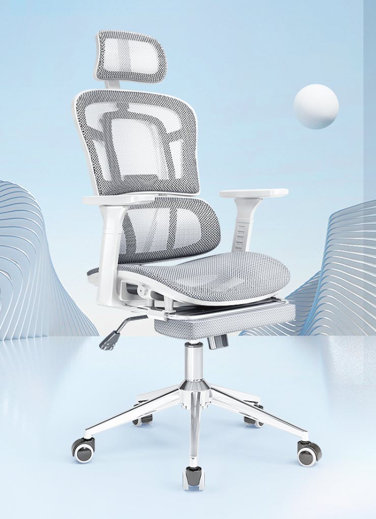 Ghế văn phòng ghế công thái học mặt lưới Lectra JT311 ngả lưng 145 độ có gác chân