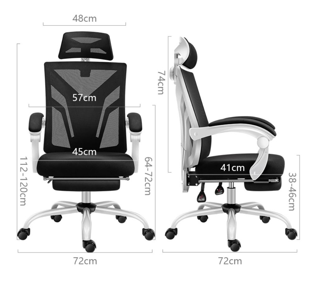 Ghế văn phòng ghế làm việc mặt lưới Lectra JT166 ngả lưng 150 độ có gác chân