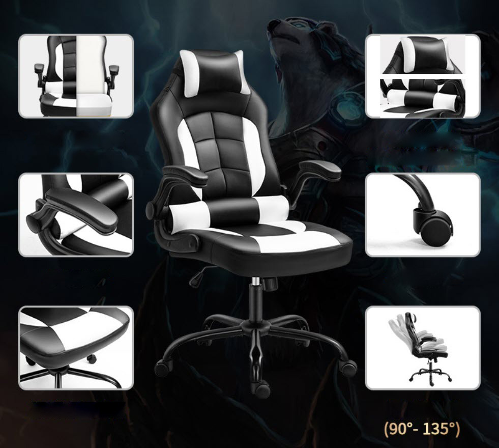 Ghế gaming ghế làm việc Lectra JT177 ngả lưng 135 có tựa đầu