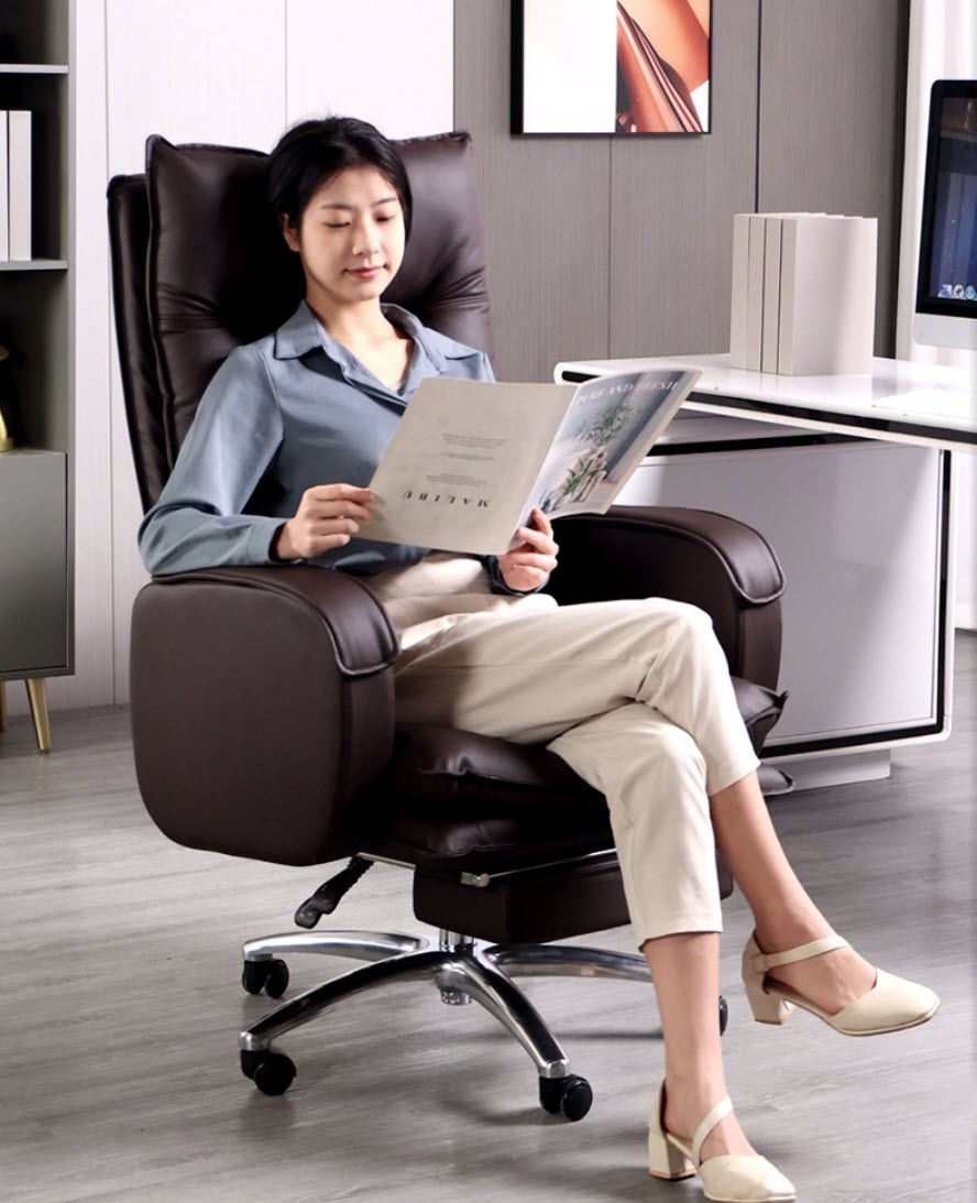 Ghế CEO ghế làm việc thư giãn Lectra WY001 ngả lưng 170 độ có gác chân