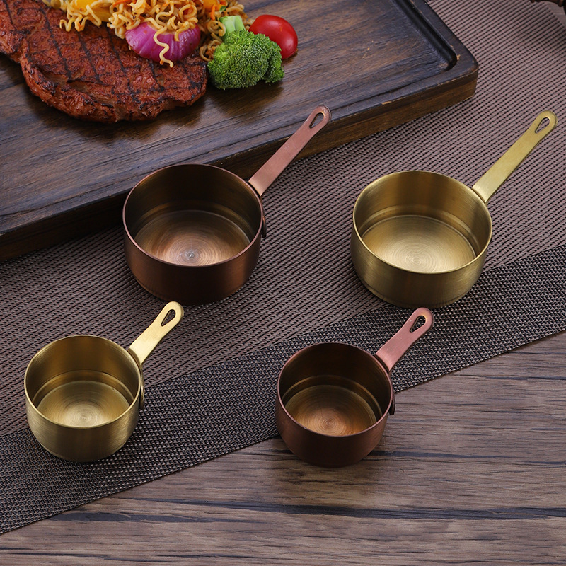 Chén đựng sốt gia vị món Á - Âu cho nhà hàng khách sạn inox 304 mạ vàng Millai ML2423