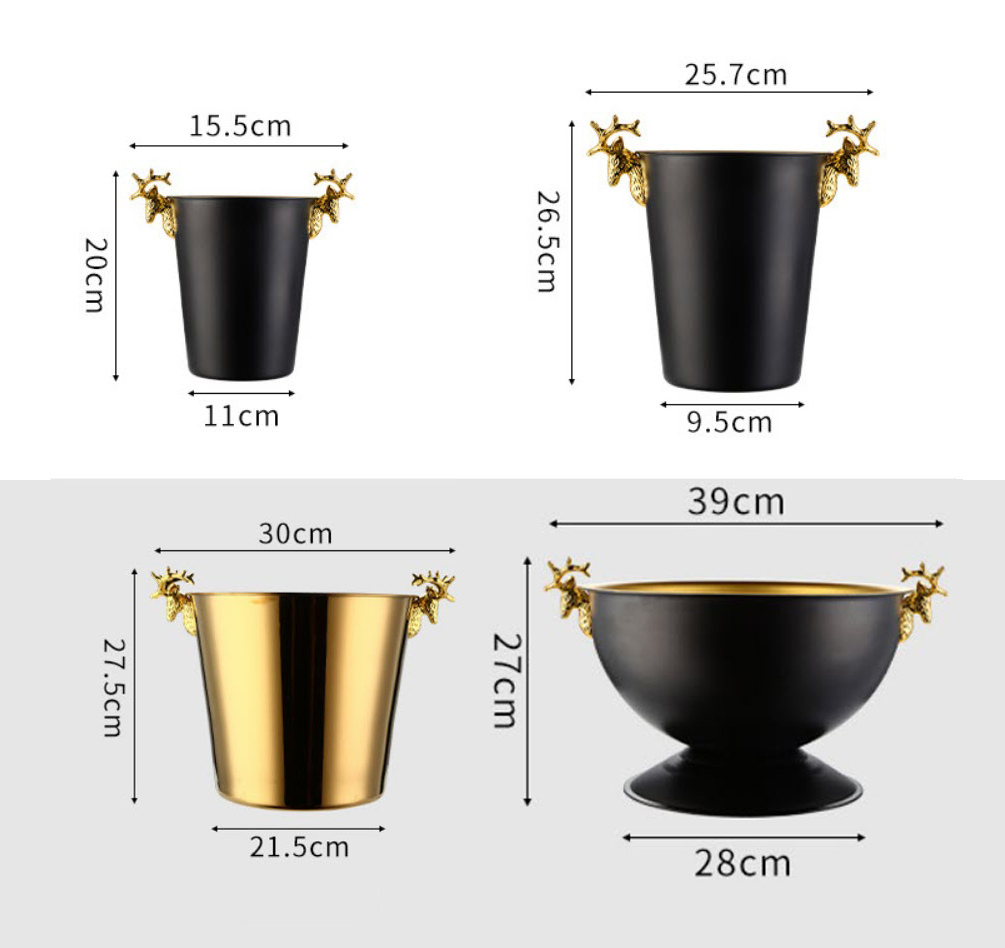 Xô đá xô ướp rượu bia cho nhà hàng quán bar inox 304 Millai ML2426