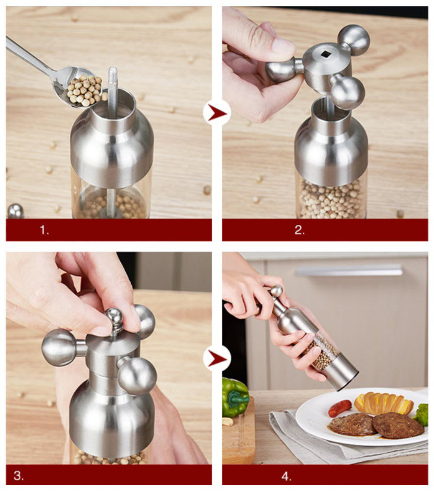 Dụng cụ xay tiêu cầm tay inox 304 Millai ML2430