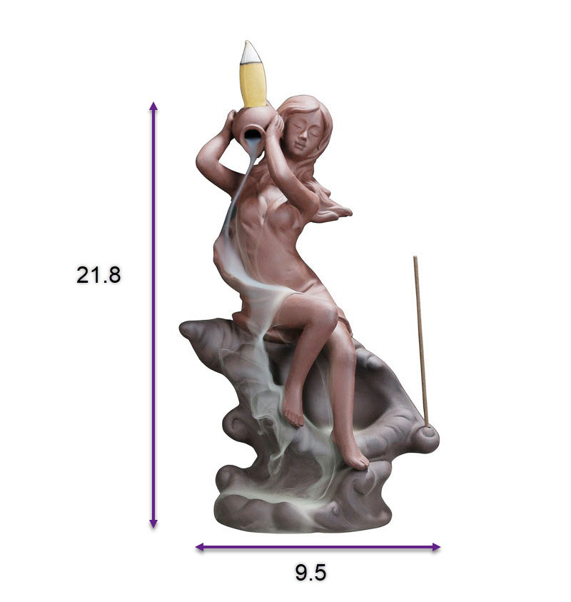 Tháp đốt trầm hương đốt nhang trầm Conch Girl Nandou XL0052