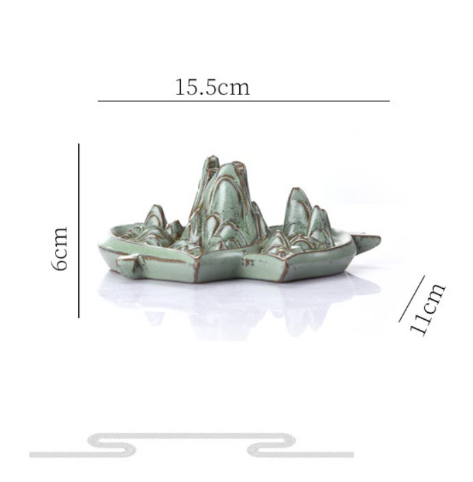 Lư đốt nhang trầm hương tháp đốt trầm hình núi non Nandou XL0098