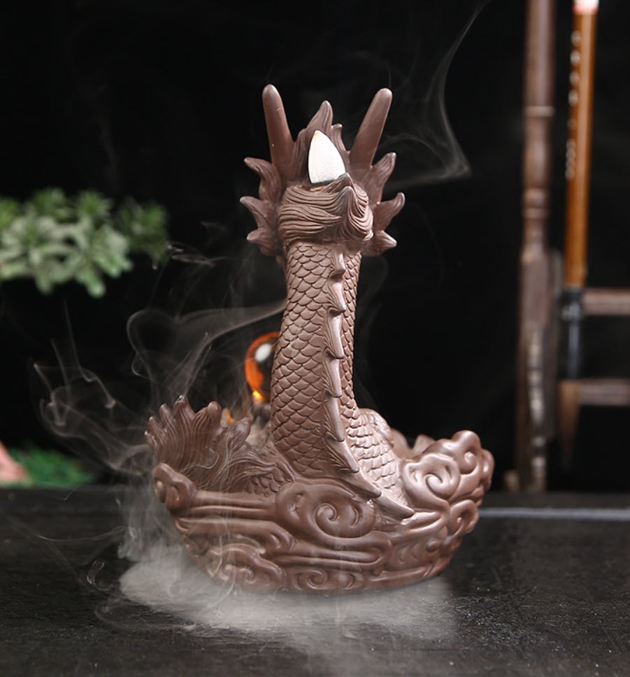 Tháp đốt trầm hương lư đốt nhang trầm Dragon Nandou XL0042
