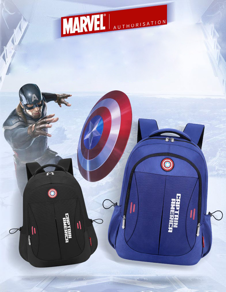 Balo học sinh chống nước tốt Captain America Disney BA5226