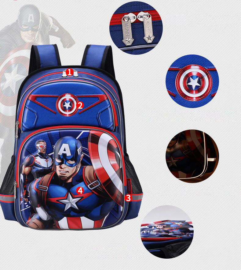 Balo học sinh chống gù in 3D Marvel Disney BA5099