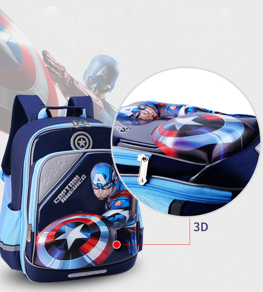 Balo học sinh chống gù phản quang Spider-Man Disney BA5138