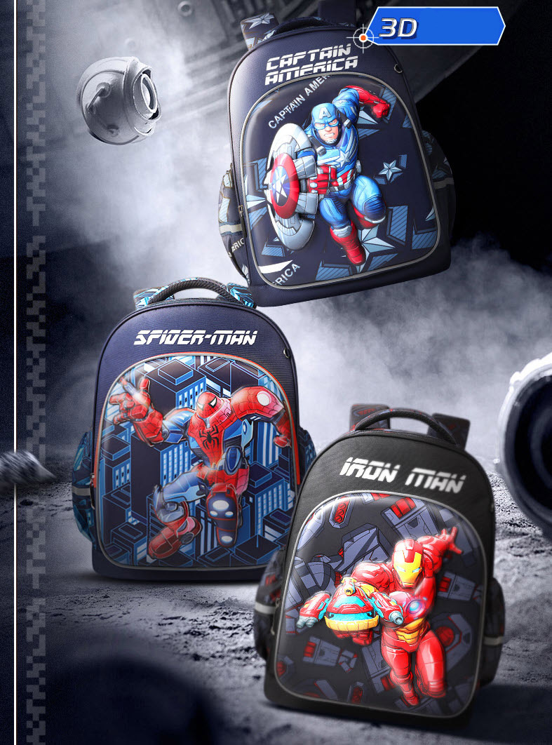 Balo học sinh lớp 3-6 Marvel style 2022 Disney BA5850