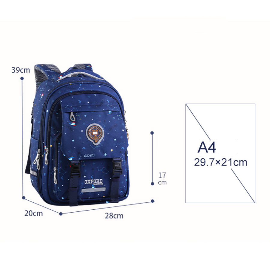 Balo học sinh chống gù Oxford X867 cho lớp 1-5 style 2022