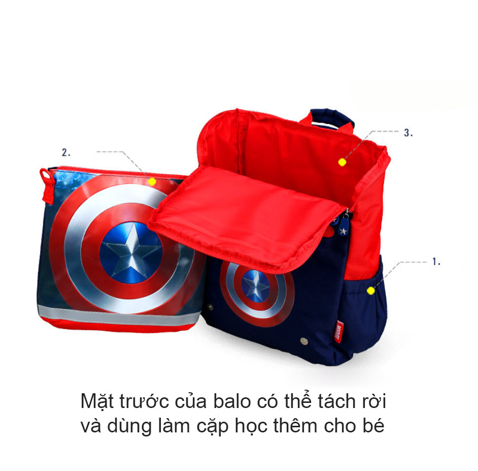 Balo học sinh 2 in 1 Disney BA5038 lớp 1-5 có phản quang