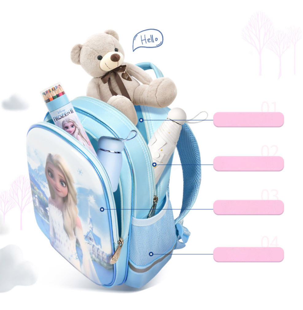 Balo học sinh Frozen Disney FP8511 lớp 1-5 có phản quang