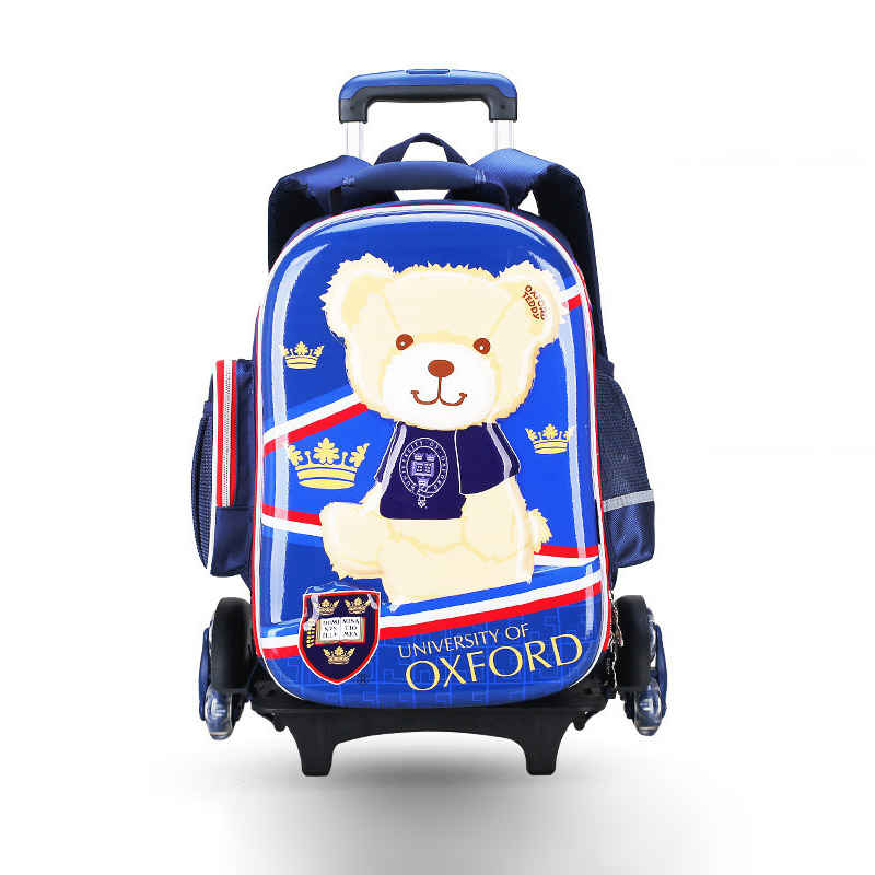 Balo kéo học sinh chống nước Oxford J055 lớp 1-5 style 2022