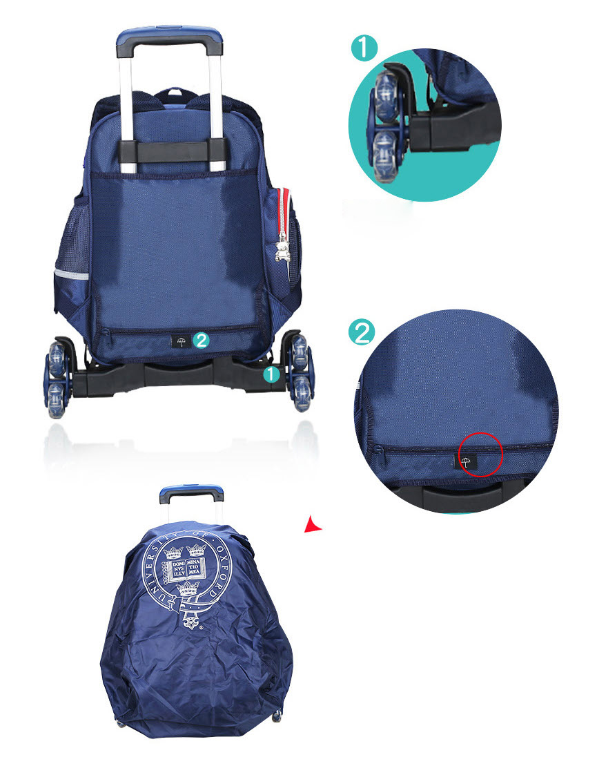 Balo kéo học sinh chống nước Oxford J055 lớp 1-5 style 2022
