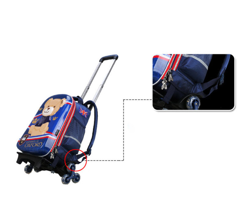 Balo kéo học sinh chống nước Oxford J055 lớp 1-5 style 2022