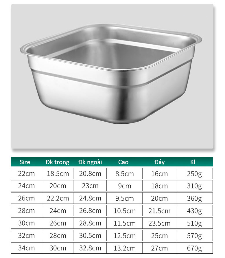 Bộ khay rổ inox 304 đựng và rửa rau củ quả OEM CM51