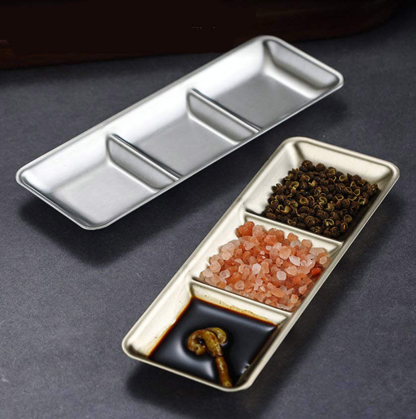 Khay đựng nước chấm nước sốt gia vị inox 304 OEM CM006