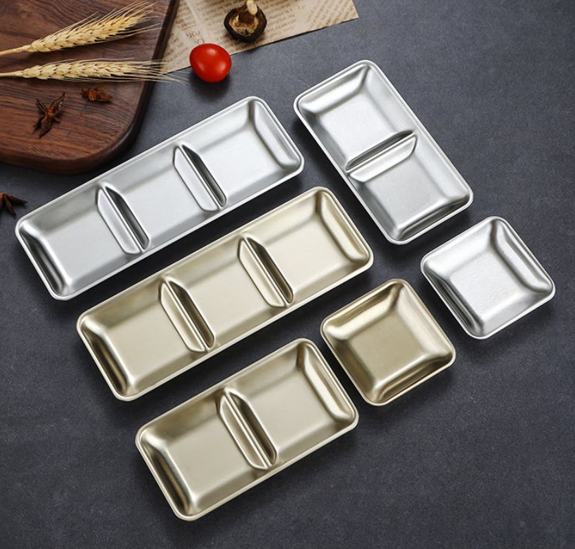 Khay đựng nước chấm nước sốt gia vị inox 304 OEM CM006