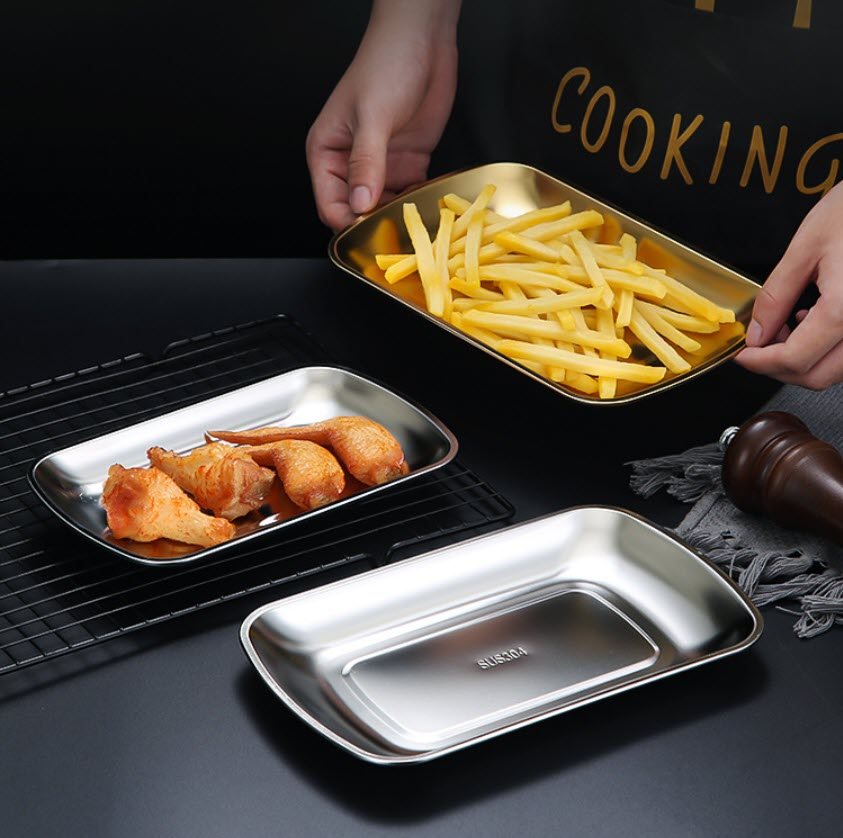 Dĩa inox đựng đồ chiên đồ nướng BBQ Dim Sum OEM CM15151