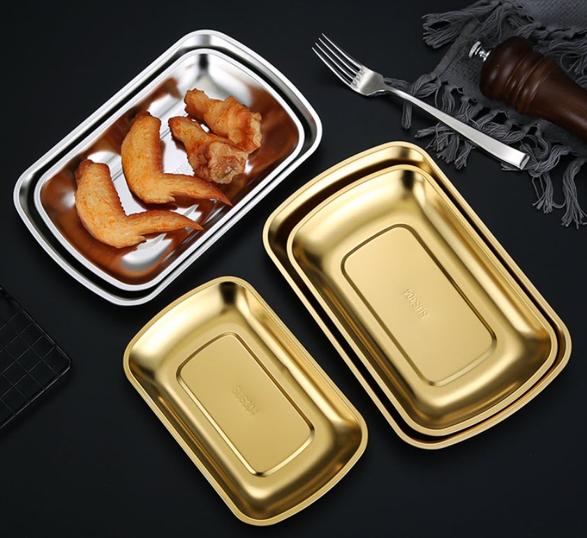 Dĩa inox đựng đồ chiên đồ nướng BBQ Dim Sum OEM CM15151