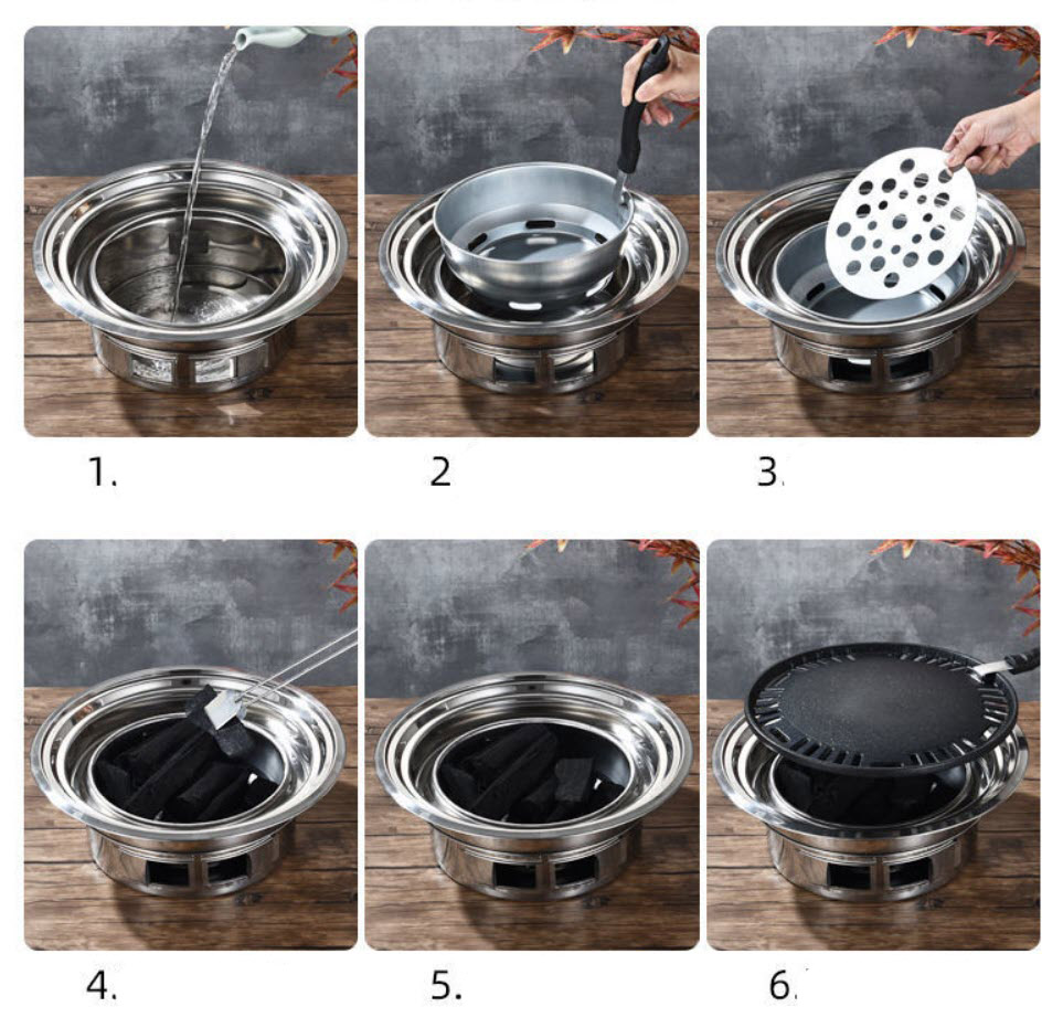 Bếp nướng than để bàn bếp nướng BBQ âm bàn OEM OEM111