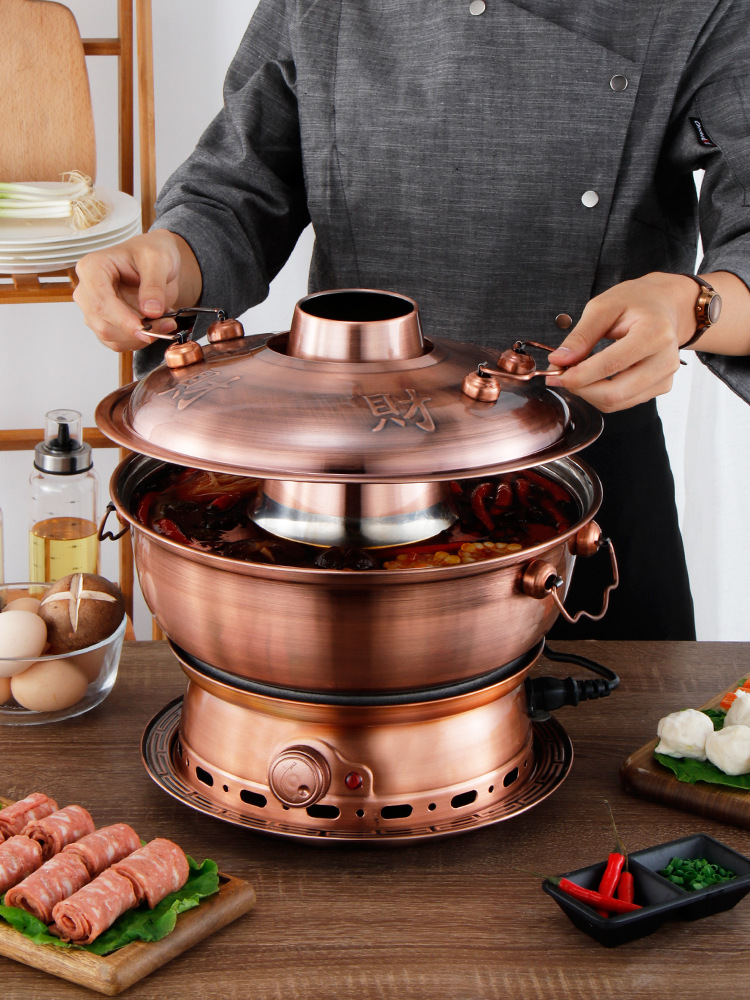 Nồi lẩu điện cổ điển lẩu điện cù lao size 30-36cm cho nhà hàng OEM LP304B