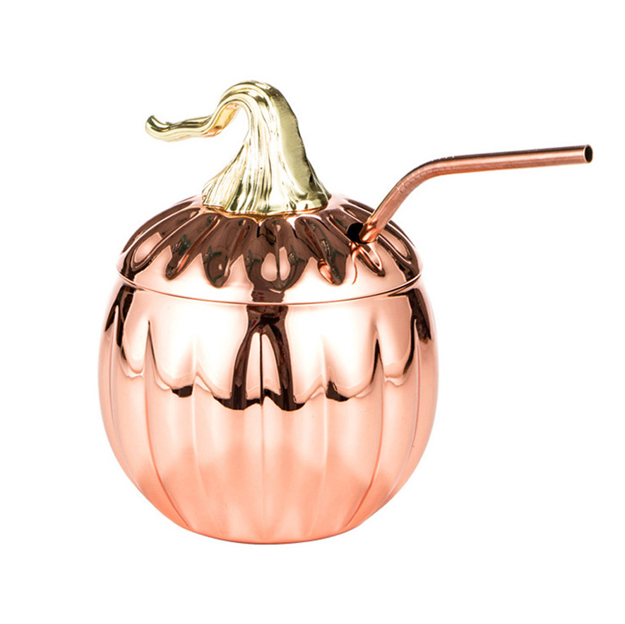 Ly cocktail inox trái Bí Ngô 500ml OEM MH006