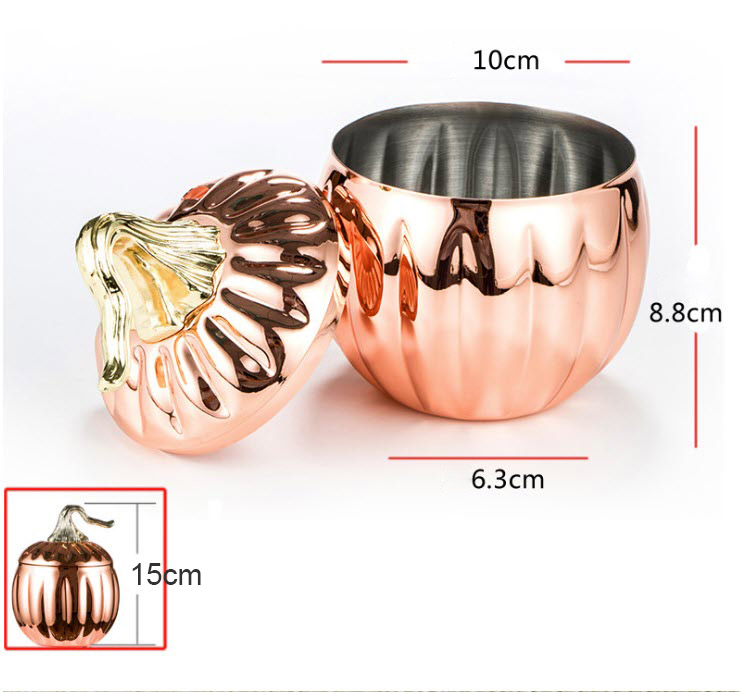 Ly cocktail inox trái Bí Ngô 500ml OEM MH006