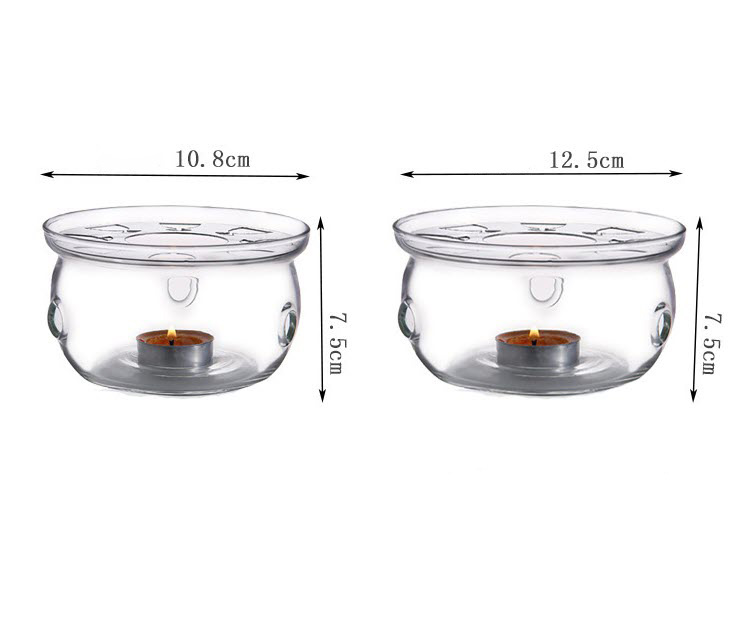 Bếp giữ nóng ấm trà thủy tinh dùng nến OEM GX020
