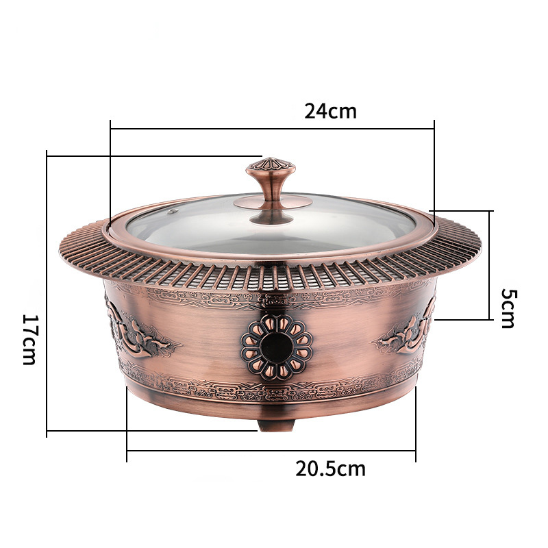 Nồi lẩu cổ điển dùng cồn size 24cm OEM YS0030