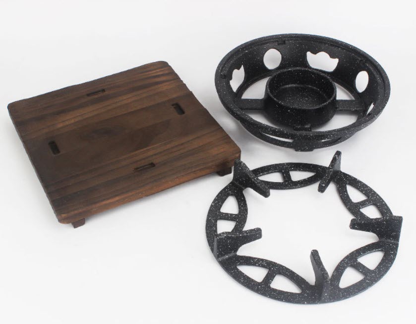 Bộ nồi lẩu khô kèm bếp cồn hợp kim nhôm OEM CD001