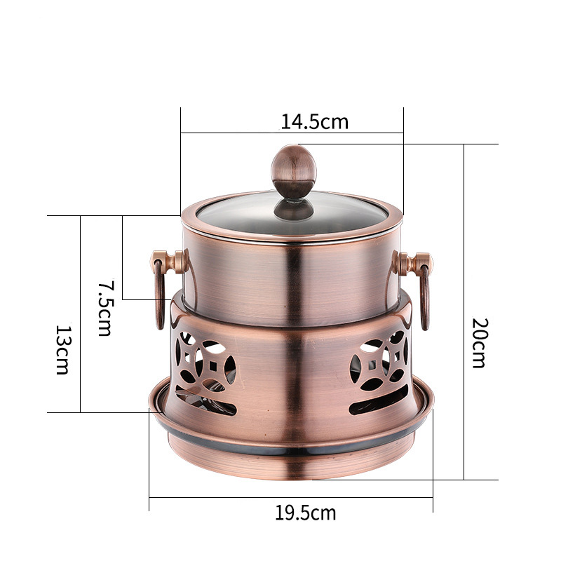 Nồi lẩu 1 người cổ điển inox 304 OEM YD13186A