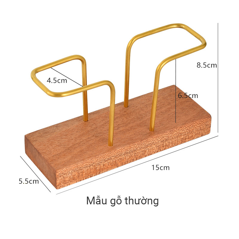 Khay đựng khăn giấy để bàn khung thép đế gỗ OEM QH007