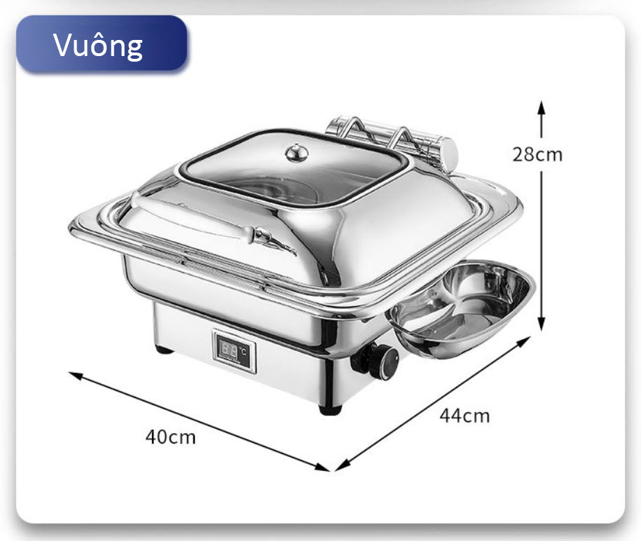 Nồi hâm nóng thức ăn buffet Nhà Hàng Khách Sạn OEM SX001