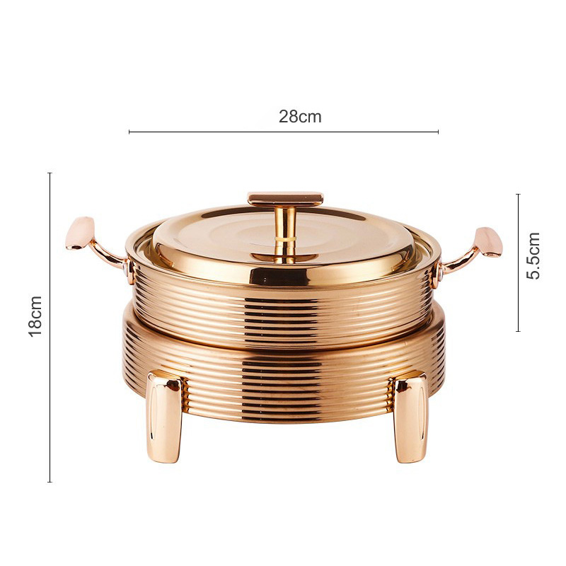Nồi lẩu kèm bếp cồn inox 304 size 14-28cm OEM ZK001