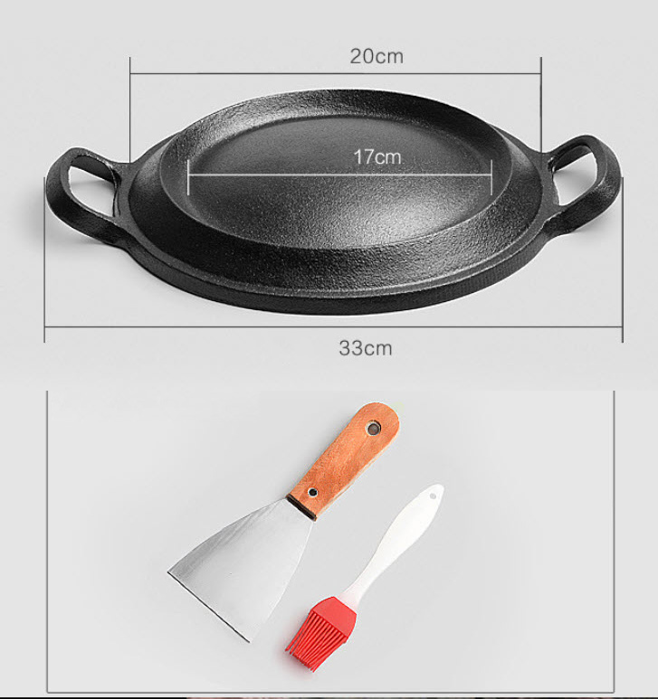 Chảo gang làm bánh Pancake size 17cm OEM JB26