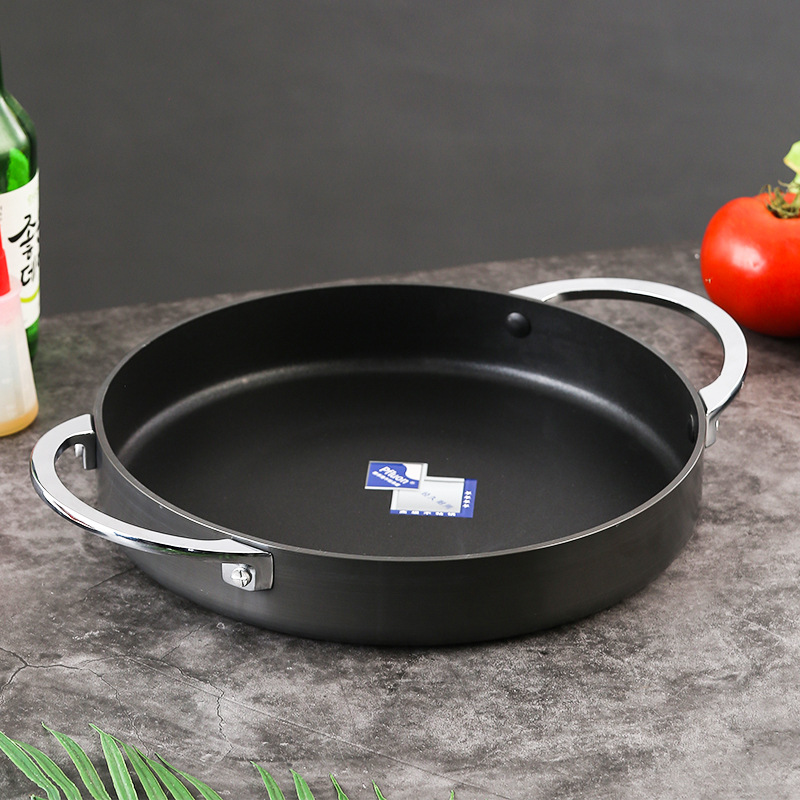 Nồi lẩu khô nhôm oxy hóa cứng chống dính Korean style OEM ZK010