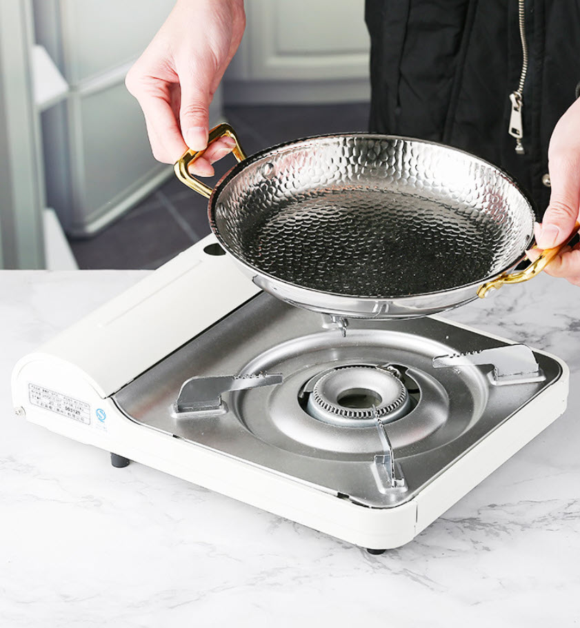 Chảo inox 3 lớp phục vụ món ăn Nhà Hàng OEM ZK011