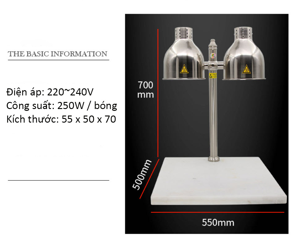 Đèn hâm nóng thức ăn buffet cho Nhà Hàng OEM JD1210