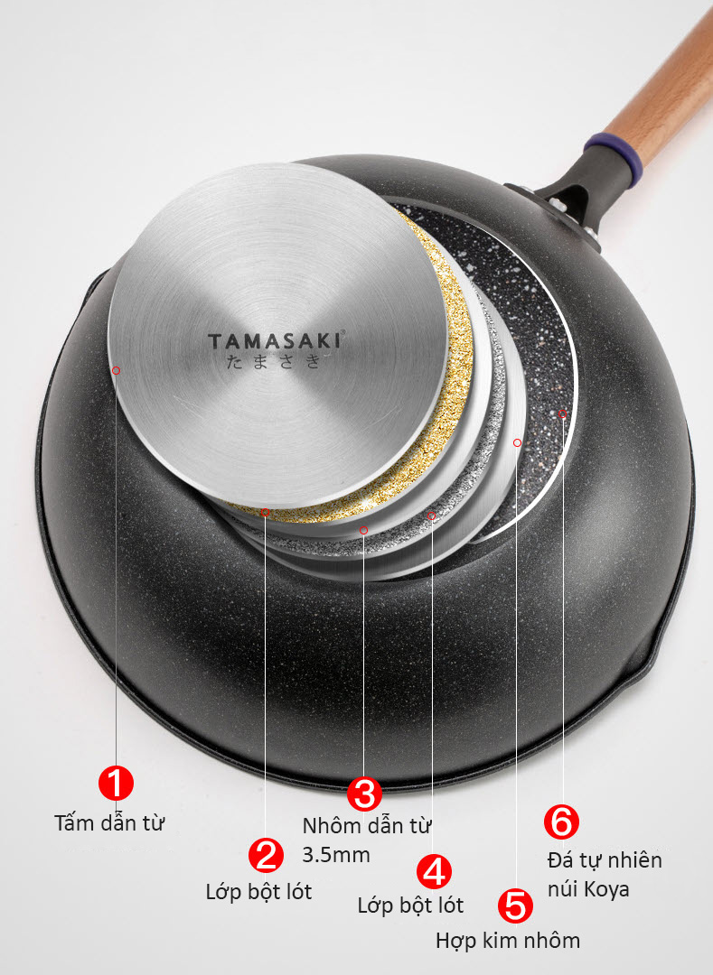 Chảo đá Maifan Japan Tamasaki 30cm OEM TMS01