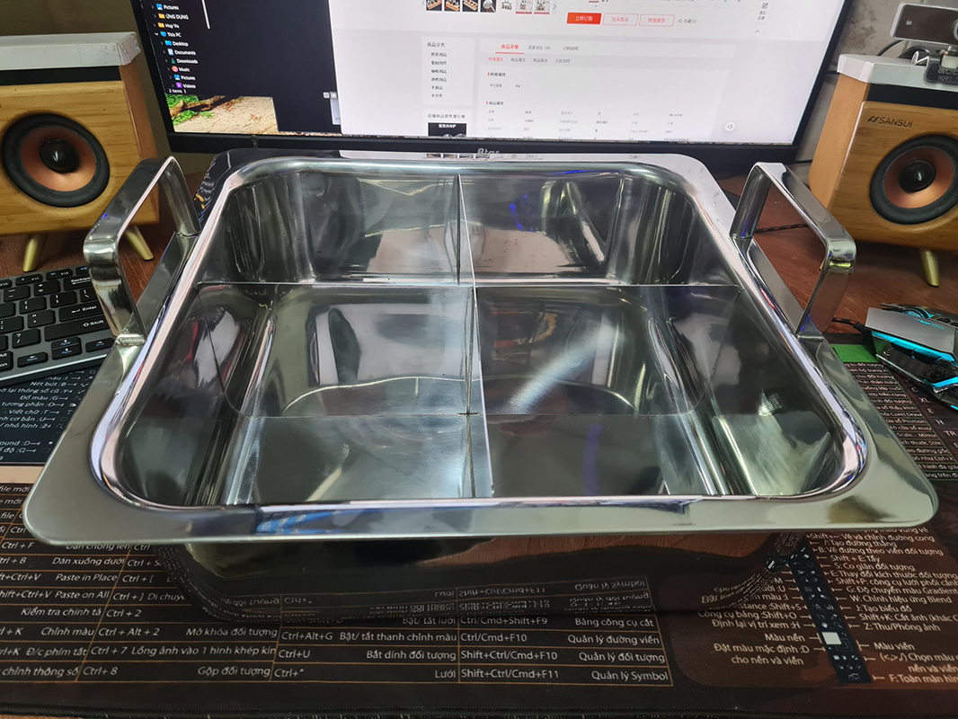 Nồi lẩu inox 304 nhiều ngăn đáy 3 lớp OEM CSX01