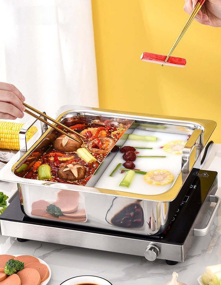 Nồi lẩu inox 304 nhiều ngăn đáy 3 lớp OEM CSX01
