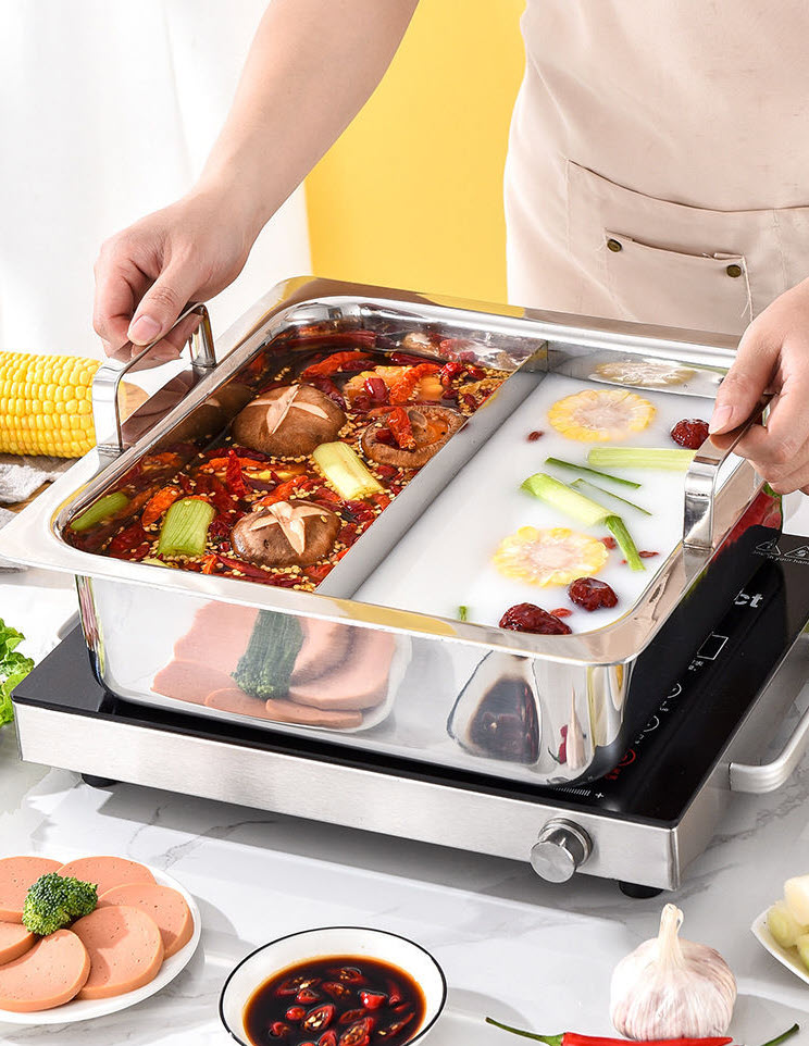 Nồi lẩu inox 304 nhiều ngăn đáy 3 lớp OEM CSX01