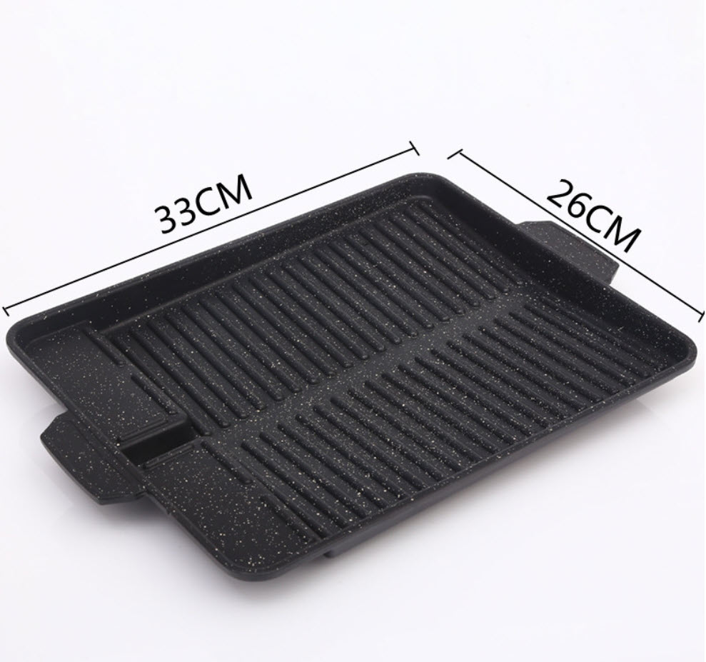 Vỉ nướng thịt phủ đá Maifan có rãnh chảy dầu OEM YY9114