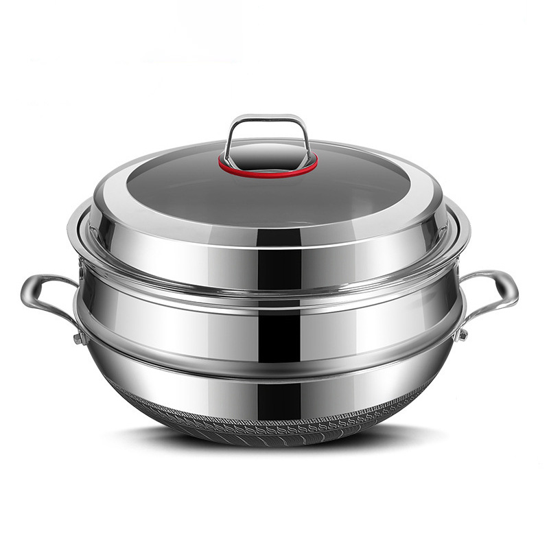 Chảo inox y tế 316 đáy bầu chống dính tổ ong OEM ZJSR1